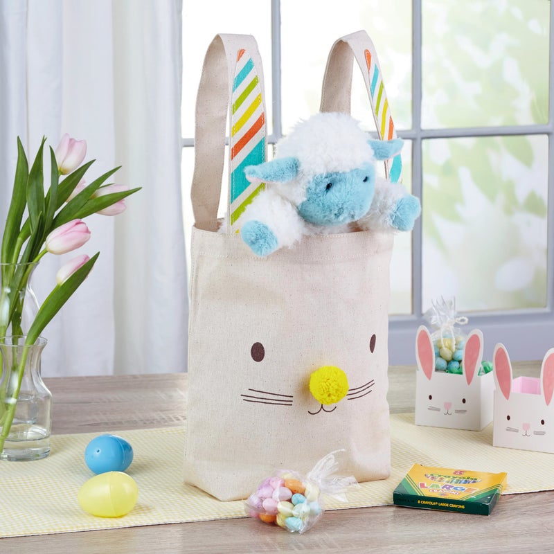 Hallmark 8""x10"" Easter Canvas Tote Bag (Bunny Ears) for Easter Baskets  Egg Hunts  Spring Birthdays and More - Image 2