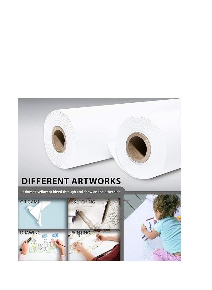 Terabyte Plotter Paper Roll 45CM X 50YRD 2Core White Color  - Image 4