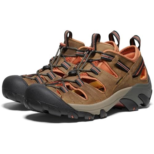 Keen صندل كين للرجال أرويو 2 مغلق الأصابع للمشي، زيتون أسود/بومباي بني، 10.5 أمريكي - Image 4