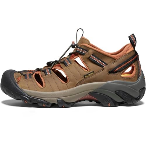 Keen صندل كين للرجال أرويو 2 مغلق الأصابع للمشي، زيتون أسود/بومباي بني، 10.5 أمريكي - Image 3