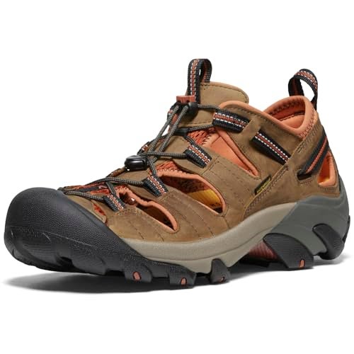 Keen صندل كين للرجال أرويو 2 مغلق الأصابع للمشي، زيتون أسود/بومباي بني، 10.5 أمريكي - Image 5