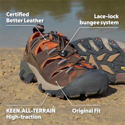 Keen صندل كين للرجال أرويو 2 مغلق الأصابع للمشي، زيتون أسود/بومباي بني، 10.5 أمريكي - Image 2