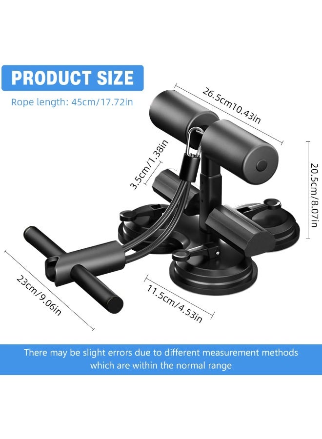 Soofam Sit up Bar with Triple Strong Suction Base, Adjustable Height & Detachable Resistance Band Puller, Portable Fitness Device for Abs, Core & Upper Body Workout, Home Exercise Equipment - Image 2