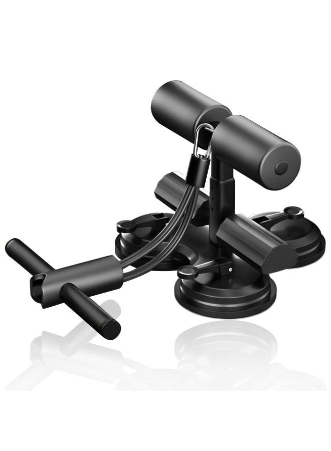 Soofam Sit up Bar with Triple Strong Suction Base, Adjustable Height & Detachable Resistance Band Puller, Portable Fitness Device for Abs, Core & Upper Body Workout, Home Exercise Equipment - Image 1