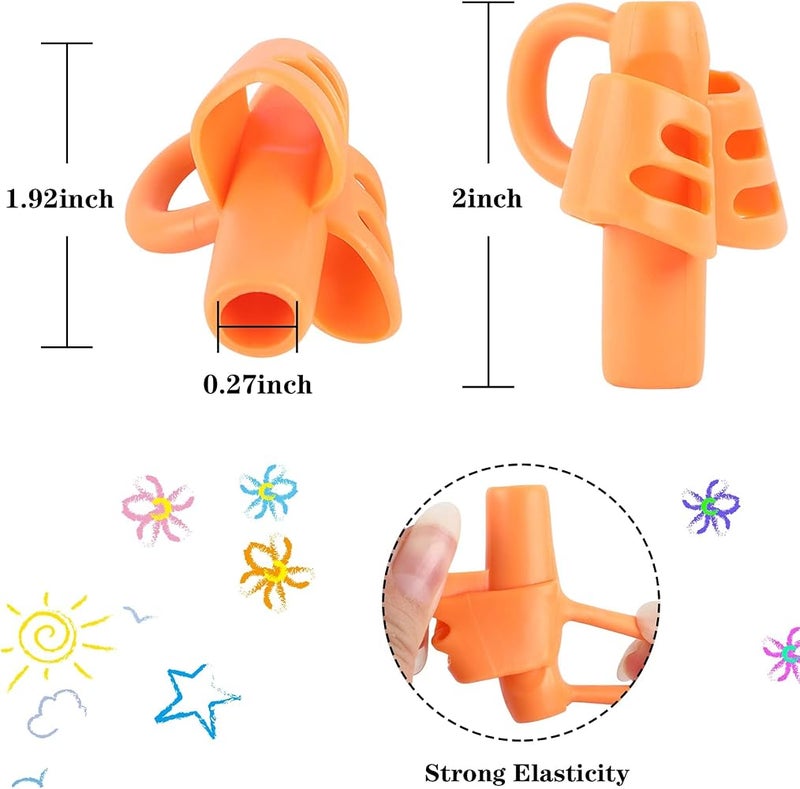 SANNIX 16 Pack Pencil Grips for Kids Handwriting, Pencil Holder for Kids, Handwriting Grip, Ergonomic Training Pencil Grips, Writing Tool for Toddlers, Preschoolers, Children,3 Finger Grips - Image 4
