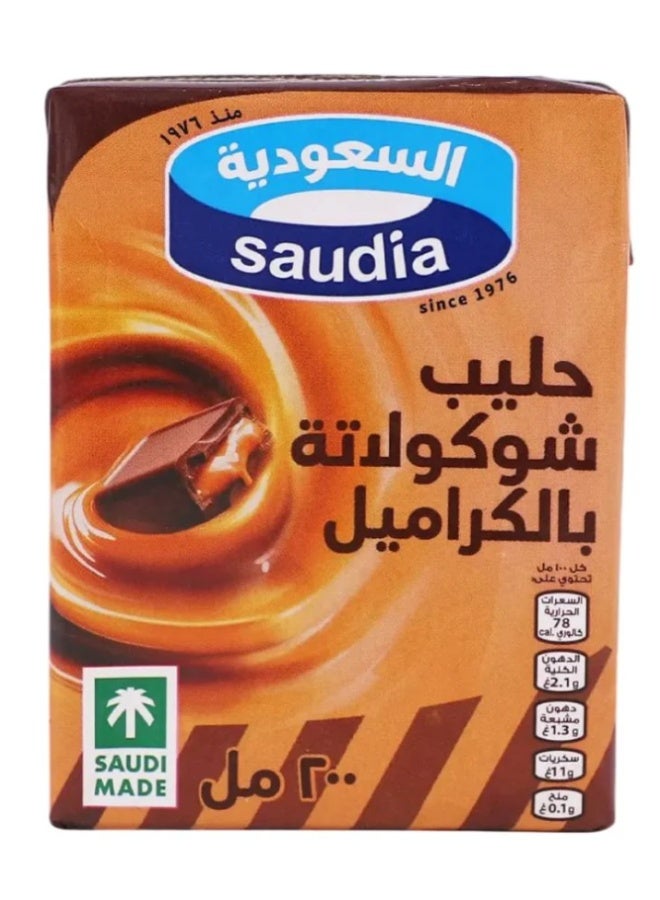 السعودية حليب السعودية شوكولاتة وكراميل – عبوة 200 مل (مجموعة 6 قطع) – طعم غني وطاقة يومية - Image 1