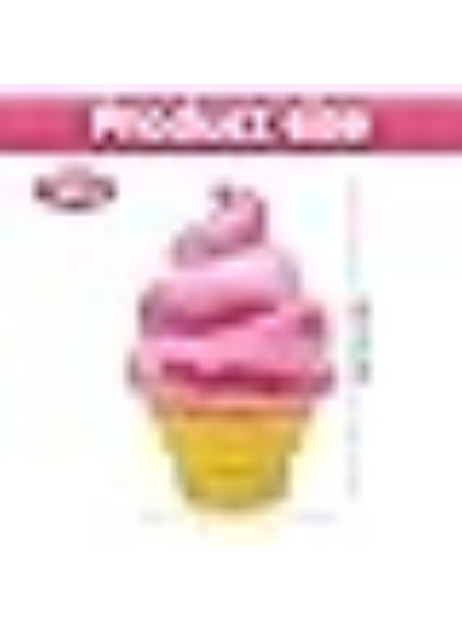 squishy Ice Cream Squishy, Slow Rise Sensory Fidget, Stress Relief for Anxiety Management, Sensory Play Therapy, Ideal for Calm-Down Corners and Desk Use, Pink Ice Cream Design - Image 3