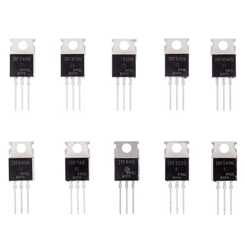 BOJACK 10 Values 50 Pcs IRFZ44N IRF510N IRF530N IRF540N IRF640N IRF740 IRF840 IRF3205 IRF9540 IRF Series transistors MOSFET Assortment Kit - Image 4
