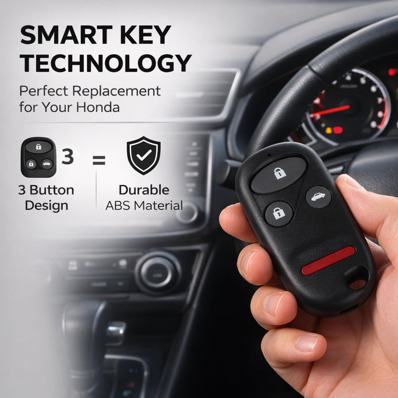 3 Button Remote Car Key ABS Material 434Mhz for 1996 to 1999 and 1998 to 2002 Durable Replacement Compact Easy to Carry - Image 3