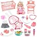 SUKIPIN Baby Dolls for 3 4 5 Year Old Girls Baby Doll Accessories Doll Sets for 3 4 5 Years Old Girl Birthday Gifts Doll Playset - Image 3