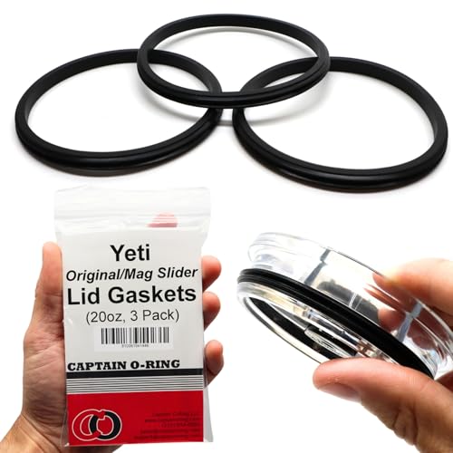 Captain O-Ring – Replacement Lid Seal Gaskets for Yeti Stainless Steel Insulated Tumbler Mugs (3 Pack) [20 oz Lid Size] - Image 1