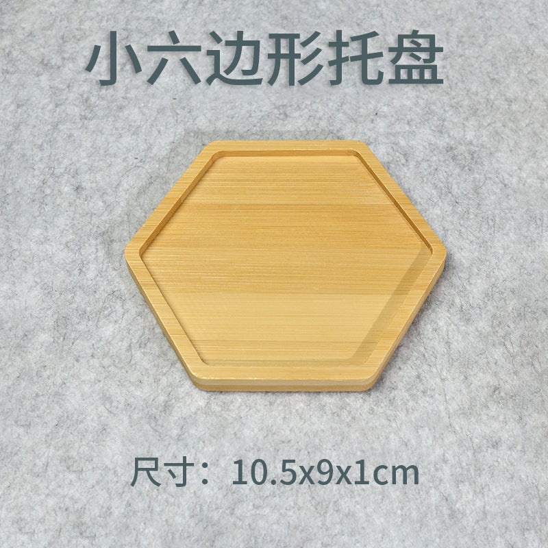 Bamboo Coaster Placemat Creative Diy Handmade Material Bottom Embryo Tray Square Round Fleshy Mosaic Maker - Image 1
