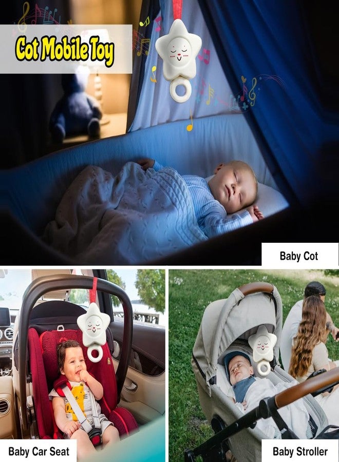 KIPA Gaming KIPA Melodious White Star Musical Cot Toy for Newborns & Toddlers - Battery-Free, Soft ABS Material, Soothing Melodies | Perfect for Newborns and Toddlers - Image 3
