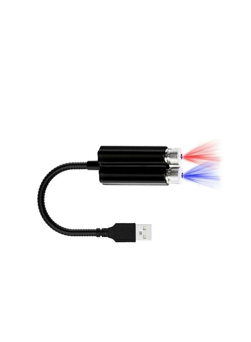 Loquat Car Roof Dual Star Light Interior LED Starry Atmosphere Ambient Projector USB Decoration Night Home Decor Galaxy Lights - Image 2