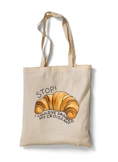Reusable Eco-Friendly Cotton Canvas Tote Bag/ Shopping/ Shoulder Bag Croissant