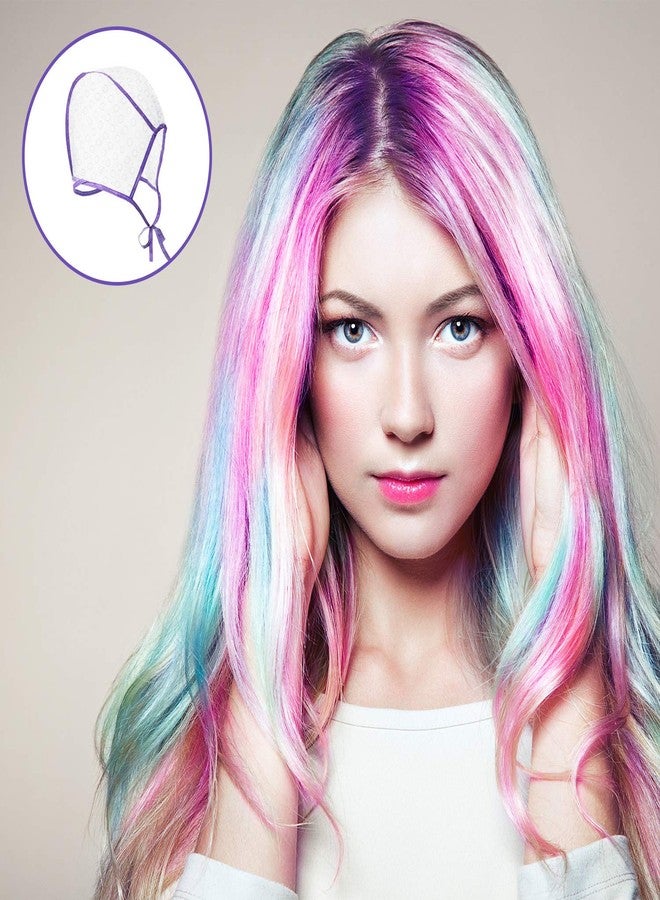 WILLBOND 6 Pieces Highlighting Cap Hair Frosting Cap Highlight for Dye Color with Plastic Hooks Hair Coloring Salon Hairdressing Tool Kit Supplies(Purple) - Image 5