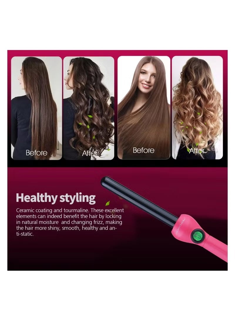 19mm Professional Negative Ion Titanium Ceramic Straightening and Curling Iron19mm Professional Negative Ion Titanium Ceramic Straightening and Curling Iron: Anti-scalding and hair-protecting, 410℉ high temperature, 360-degree rotating power cord, salon-grade styling, creates straight/curly/voluminous roots. - Image 5