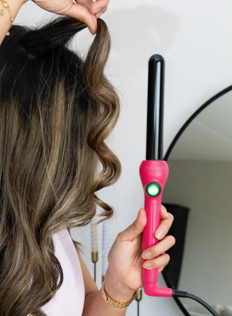 19mm Professional Negative Ion Titanium Ceramic Straightening and Curling Iron19mm Professional Negative Ion Titanium Ceramic Straightening and Curling Iron: Anti-scalding and hair-protecting, 410℉ high temperature, 360-degree rotating power cord, salon-grade styling, creates straight/curly/voluminous roots. - Image 1