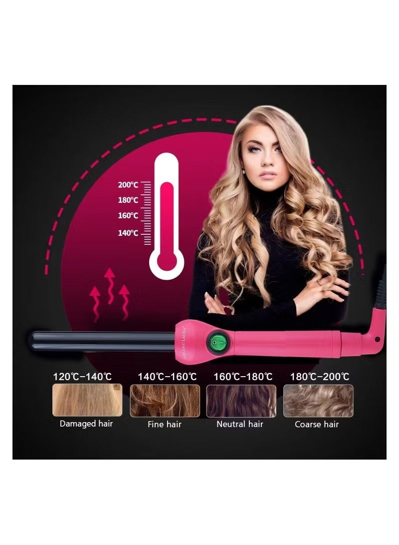 19mm Professional Negative Ion Titanium Ceramic Straightening and Curling Iron19mm Professional Negative Ion Titanium Ceramic Straightening and Curling Iron: Anti-scalding and hair-protecting, 410℉ high temperature, 360-degree rotating power cord, salon-grade styling, creates straight/curly/voluminous roots. - Image 4