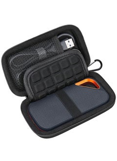 Lacdo Hard Carrying Case For Sandisk Extreme Pro Sandisk Extreme Portable External Ssd 500Gb 1Tb 2Tb 4Tb Usb C Solid State Drive Eva Shockproof Protective Storage Travel Bag Black Plus Black 