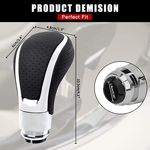 Tongze Automatic Gear Shift Knob: Leather Shifter Knob Replacement for Buick Verano Regal GM Opel Insignia Vauxhall 2009-2013 Transmission Gear Shift Lever Stick(Black) - Image 4