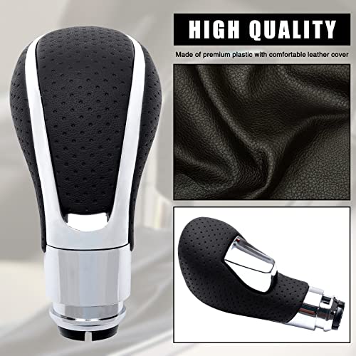 Tongze Automatic Gear Shift Knob: Leather Shifter Knob Replacement for Buick Verano Regal GM Opel Insignia Vauxhall 2009-2013 Transmission Gear Shift Lever Stick(Black) - Image 3