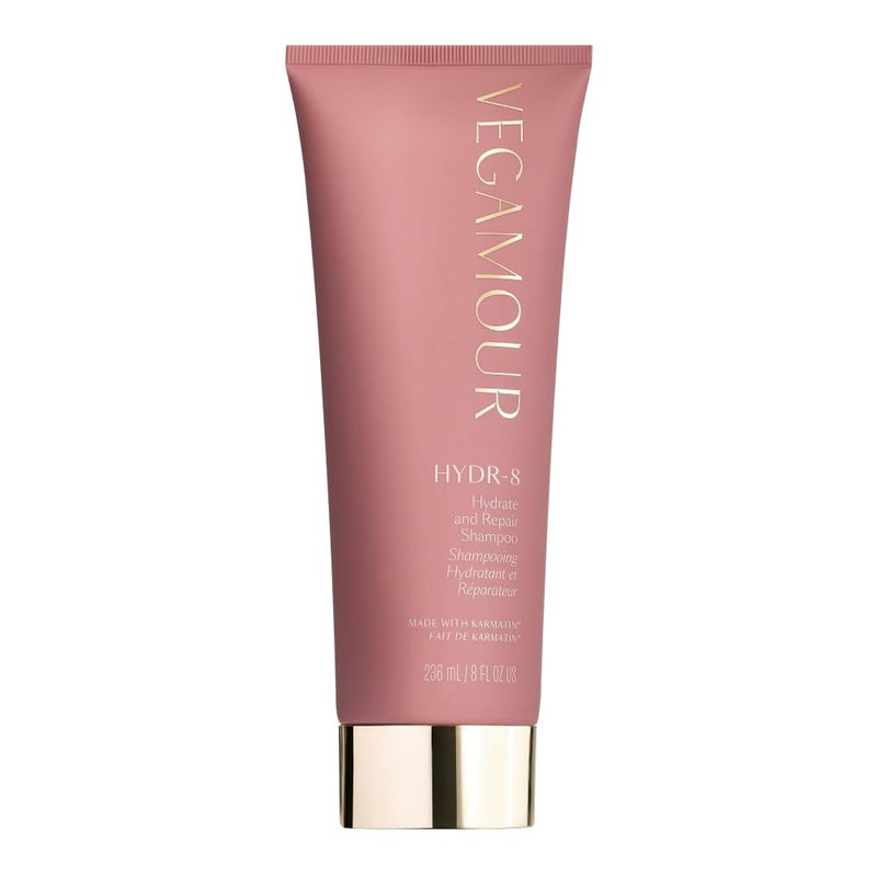 VEGAMOUR شامبو هيدرايت 8 من فيغامور - شامبو مرطب للشعر الجاف والتالف خالي من الكبريتات مع كيراتين نباتي برائحة الفانيليا الزهرية 8 أونصات سائلة