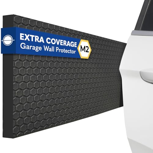 Garage Planet M2 Garage Wall Protector Car Door Wall Protector ToolFree Designed in Australia Black 2 Pack - Image 1