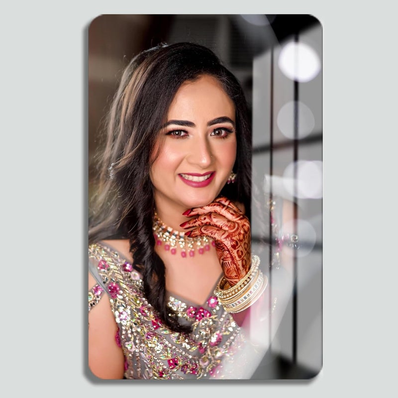 Print Uphaar Print Uphaar Personalized Waterproof UV Printing Acrylic 5mm Photo Frameless Picture Customised Gift For Wedding Birthday Anniversary Special Moment Vertical 10X15 Inches  - Image 1
