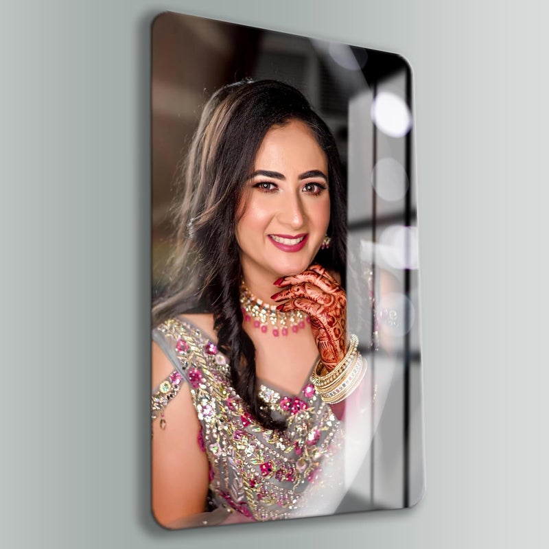 Print Uphaar Print Uphaar Personalized Waterproof UV Printing Acrylic 5mm Photo Frameless Picture Customised Gift For Wedding Birthday Anniversary Special Moment Vertical 10X15 Inches  - Image 3