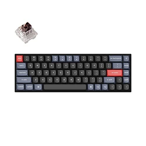 Keychron K6 Pro Wireless Custom Mechanical Keyboard, QMK/Launcher Programmable Macro, Hot-Swappable Keychron K Pro Brown Switch Keyboard, 65% Layout RGB Backlit Office Keyboard for Mac Windows Linux - Image 1