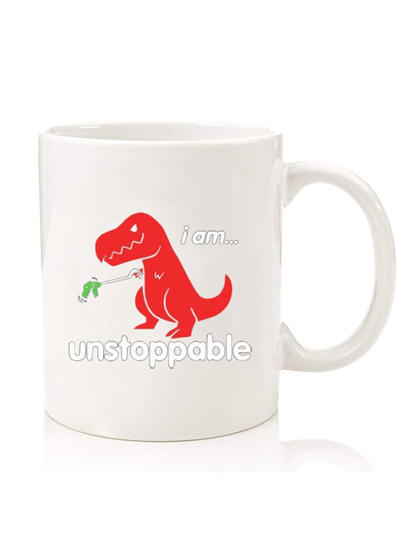 Theodor Premium Quality Two Sided Printed Coffee Mug Tea Cup For Home Office, Kids Men Women I am unstoppable - Image 1