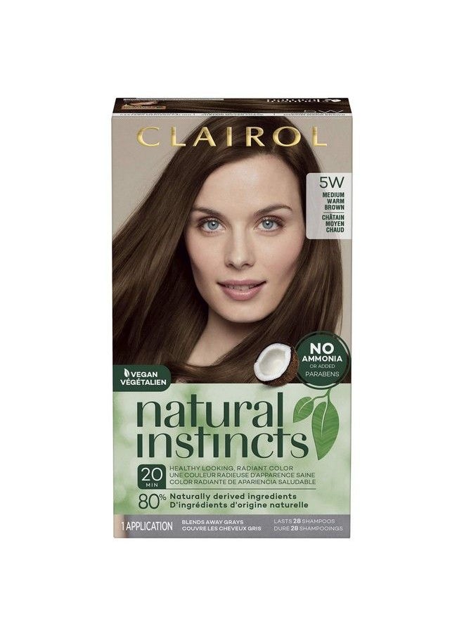 CLAIROL - Natural Instincts Demipermanent Hair Dye 5W Medium Warm Brown Hair Color Pack Of 1 - Image 1