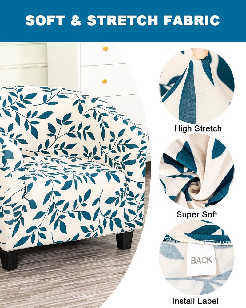 NILUOH Club Chair Slipcover 1-Piece Soft Stretch Barrel Chair Covers Tub Chair Cover Spandex Armchair Covers Furniture Protector for Bar Counter Living Room,Color 02 - Image 3
