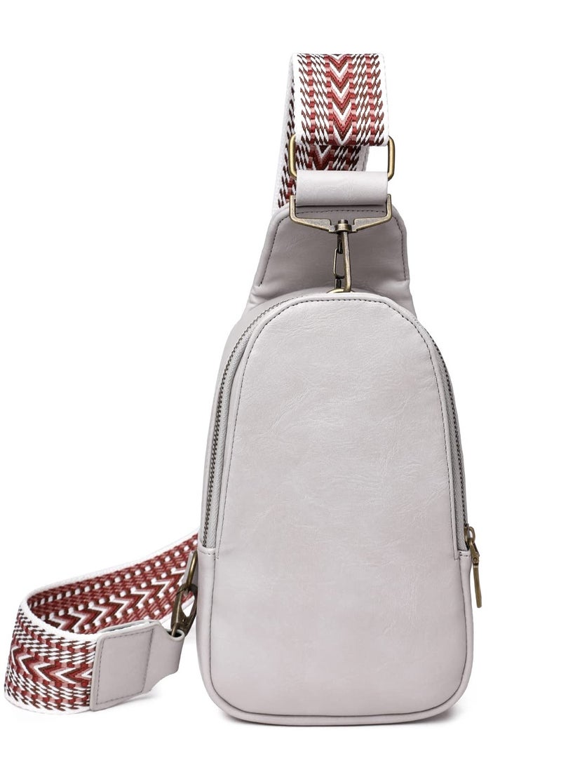 Women’s Small Crossbody Sling Bag - PU Leather Satchel Daypack Shoulder Backpack for Travel and Hiking. Perfect for Everyday Use!