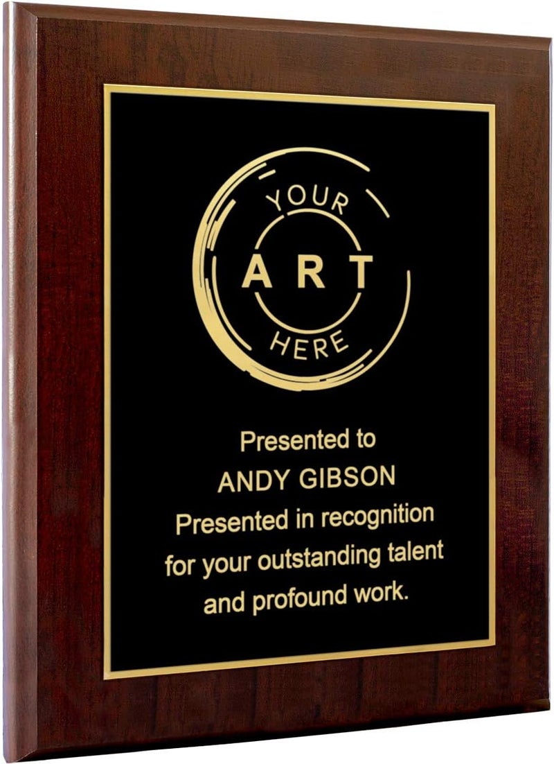 PlaqueMaker Personalized Engraved Plaques and Awards. Great for Retirement, Thank You, Military Recognition, Special Achievements, Memorials, Sports, School, and Corporate Awards - Image 1