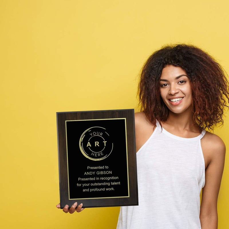 PlaqueMaker Personalized Engraved Plaques and Awards. Great for Retirement, Thank You, Military Recognition, Special Achievements, Memorials, Sports, School, and Corporate Awards - Image 3