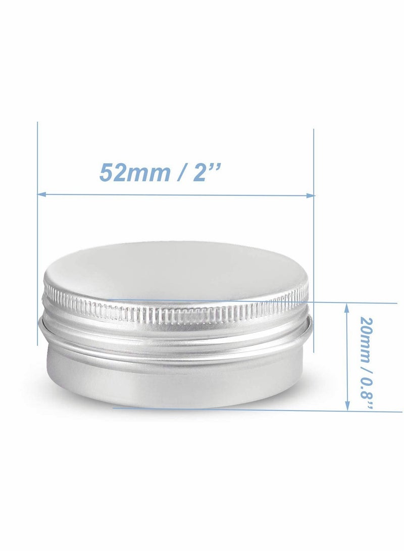 KASTWAVE Round Aluminum Metal Tin Storage, 24 Pcs Jar Containers with Secure Screw Top Lids - Image 2