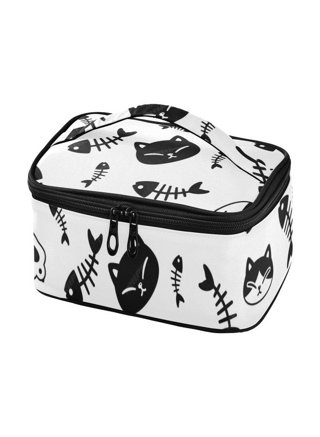 ElliTarr Lunch Box for Women Men Insulated Lunch Bag Small Mini Cooler Bag Box with Handle Portable Compact Lunchbag Lunch Pail for Work School Cat Fish - Image 1