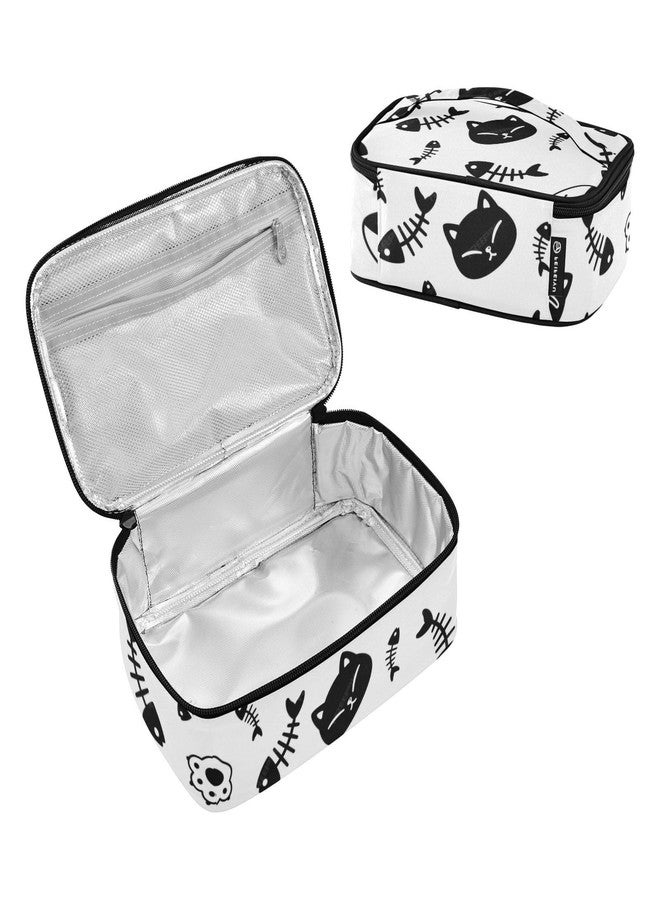 ElliTarr Lunch Box for Women Men Insulated Lunch Bag Small Mini Cooler Bag Box with Handle Portable Compact Lunchbag Lunch Pail for Work School Cat Fish - Image 2