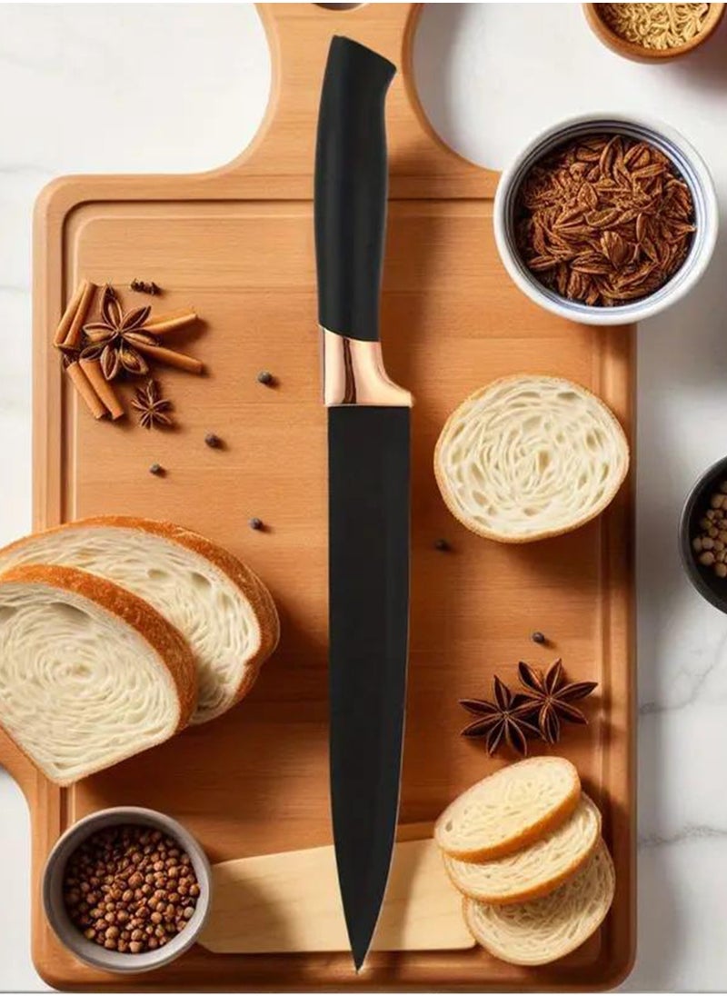 19-Piece Stainless Steel Kitchen Knife And Silicone Spoon Cooking Set