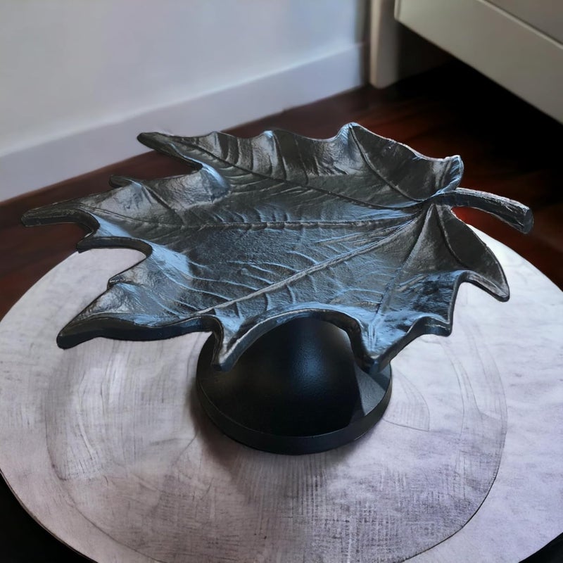 The Artage Leaf Decorative Serving Tray PlatterDecorative Tray for Center TableCenterpiece Platter Multipurpos Tray for Home Decor - Image 5