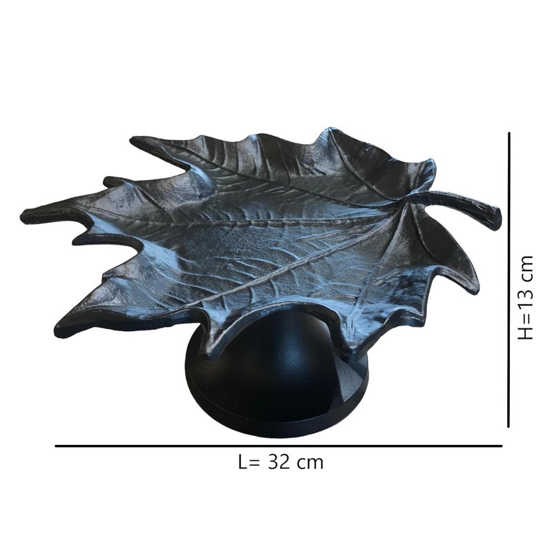 The Artage Leaf Decorative Serving Tray PlatterDecorative Tray for Center TableCenterpiece Platter Multipurpos Tray for Home Decor - Image 3