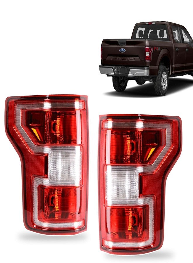 Lathsy Tail Light Compatible With 2018-2020 Ford F150 Rear Light Taillights Left and Right Driver and Passenge Side Replace JL3Z13405H JL3Z13404H - Image 1