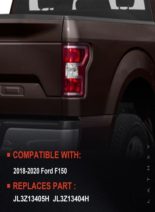 Lathsy Tail Light Compatible With 2018-2020 Ford F150 Rear Light Taillights Left and Right Driver and Passenge Side Replace JL3Z13405H JL3Z13404H - Image 2