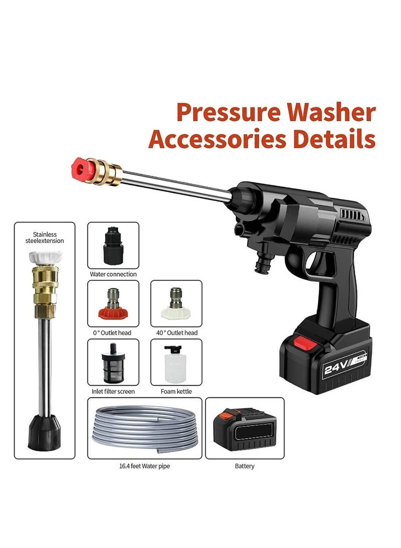 Wireless Lithium Battery Car Washing Machine US Standard Pressure Washer Guns High Pressure Hose - Image 5