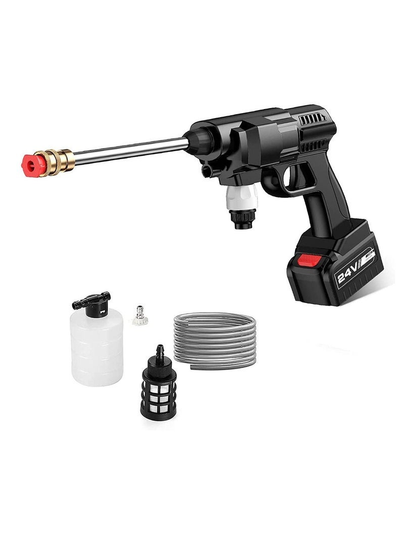 Wireless Lithium Battery Car Washing Machine US Standard Pressure Washer Guns High Pressure Hose - Image 1