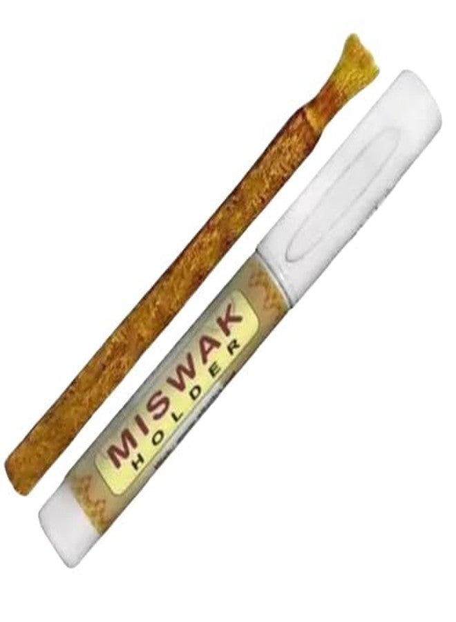 TheMujtaba Miswak Natural Teeth Cleaning Stick with Holder, Salvadora Persica Root, Manual Toothbrush Alternative, Pack of 2 - Image 1
