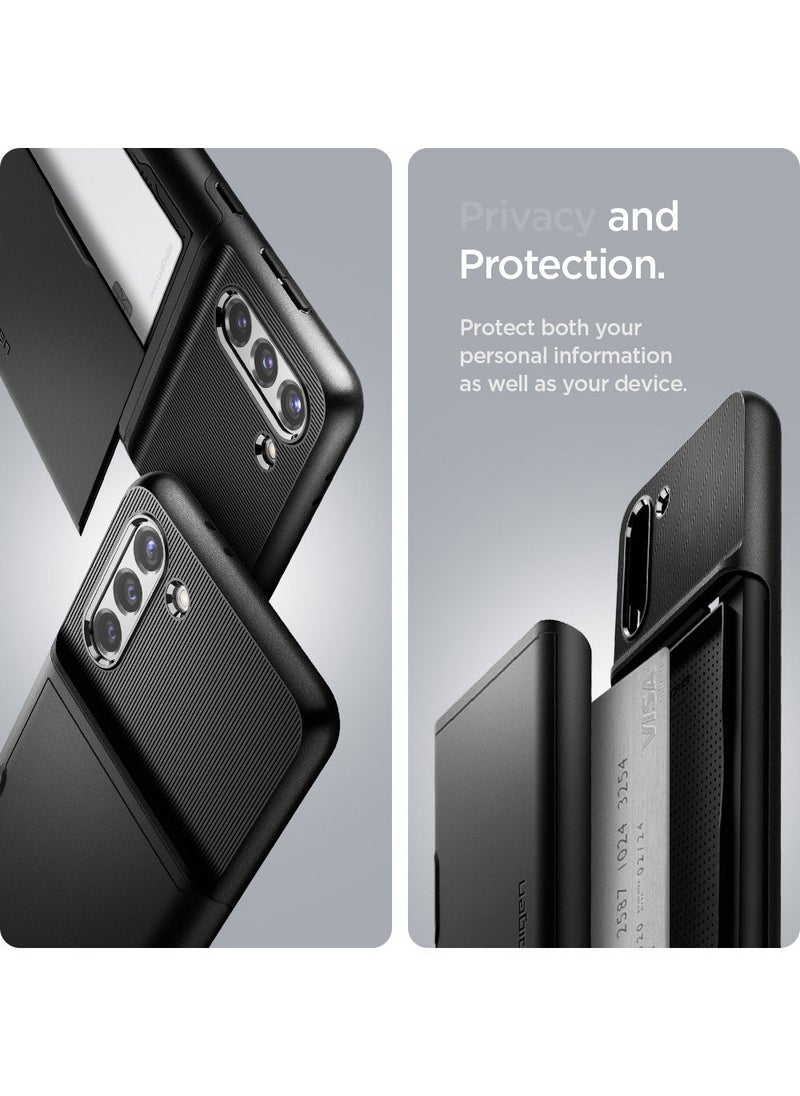 Spigen Slim Armor CS Protective Case Cover With Credit Card Slot for Samsung Galaxy S21 Plus - Black  - Image 3