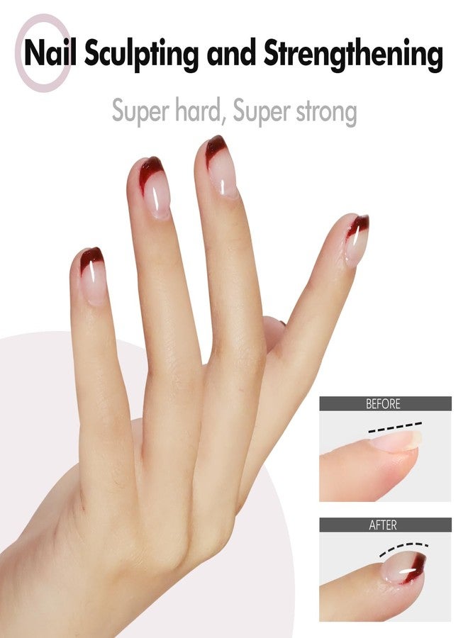 FZANEST Heat-Free Builder Hard Gel Hema-Free Nude Pink Nail Strengthening Extension Sculpting Color UV Gel for Nails #03 - Image 5